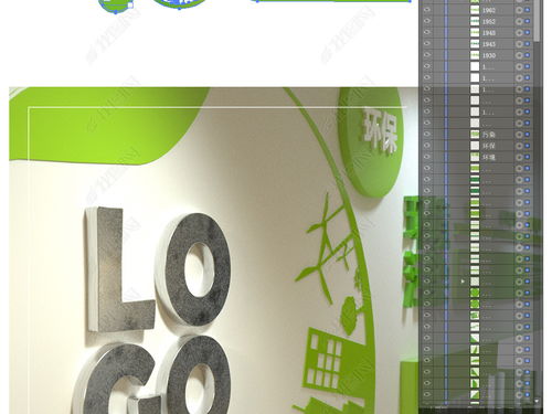 绿色科技，彰显未来——环保科技企业文化墙与形象墙设计效果图